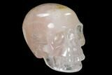 3" Realistic, Polished Brazilian Rose Quartz Crystal Skull - #151069-2